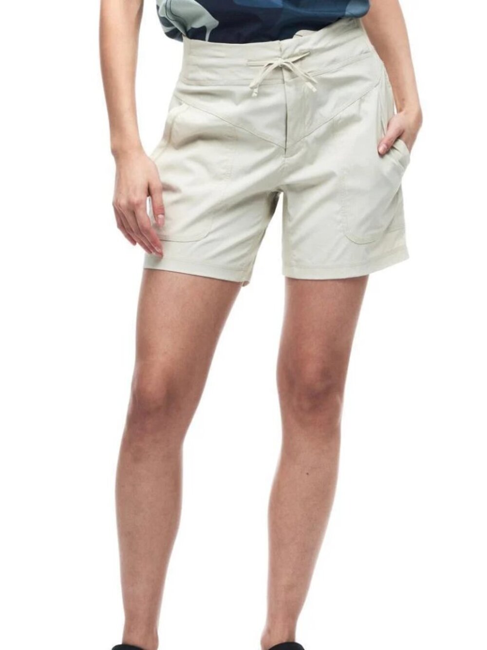 Indyeva Sahra Clay Shorts Size M Medium Drawstring Stretch Zip Pockets